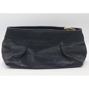 Furla Vintage Black Leather Clutch Bag